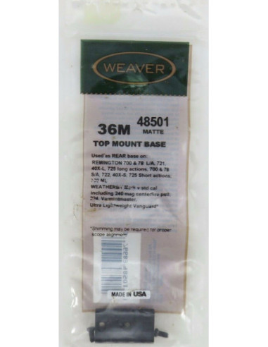 Base trasera WEAVER Top Mount 36M - REM 700