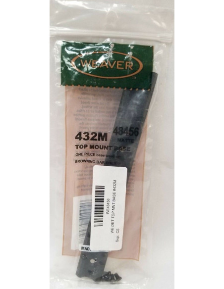 Base WEAVER Top Mount 432M - Browning BAR