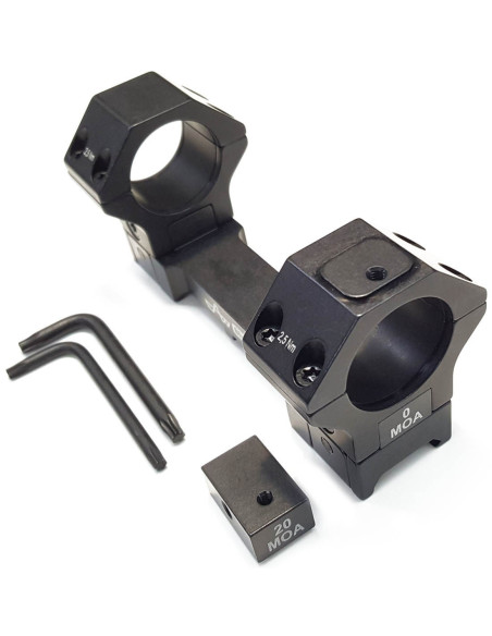 Montura APEL Táctica Black-line 20 MOA para Picatinny - 34mm. altas BH23
