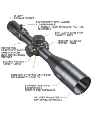 Visor BUSHNELL ELITE TACTICAL XRS3 6-36x56 FFP G4P