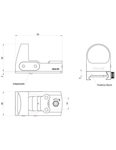 Visor KAHLES Helia RD con montura Weaver